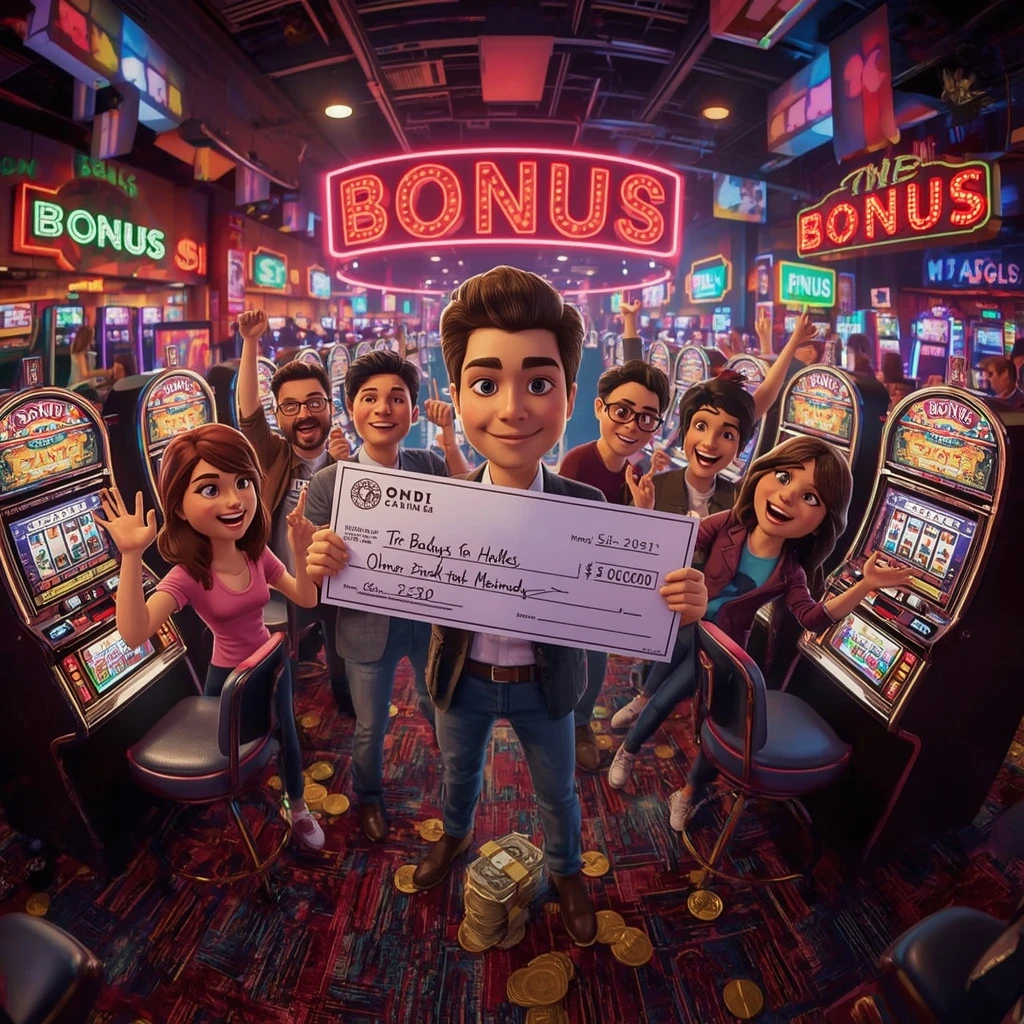 bonus dans les mains de l'homme au casino TRIOMPHE CASINO